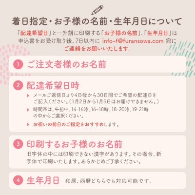 一升餅セット イラストピンク 選び取りカード・リュック付き