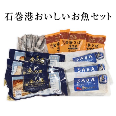 石巻港 おいしいお魚4種セット (金華さばフィレ/味噌煮/塩焼/メヒカリ) 