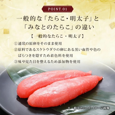 石巻　無着色明太子80gと煮たらこ80gセット