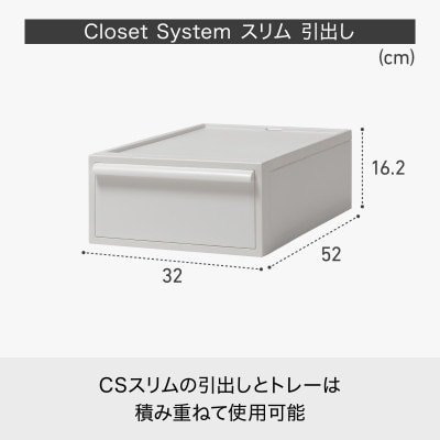 ライクイット　クローゼットシステム 引出し(S)　4個組　CS-D1 4P オールブラック