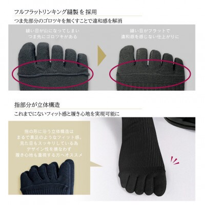 セレクトソックス 5本指 リブ 4色組 メンズ 靴下 ビジネス カジュアル