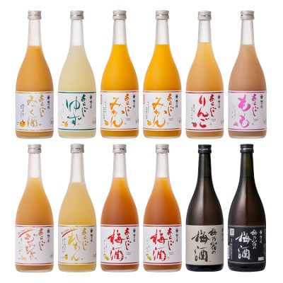 あらごしシリーズと梅酒720mL 12本セット