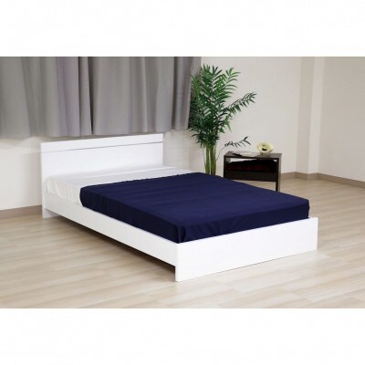 【組立付き】284セミシングルベッド(ホワイト)ポケットコイルマットレス付(1377)