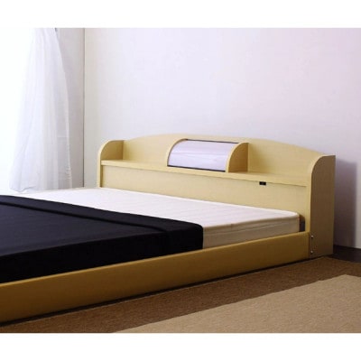 【組立付き】190セミダブルベッド(ナチュラル)ボンネルコイルマットレス付(1420)