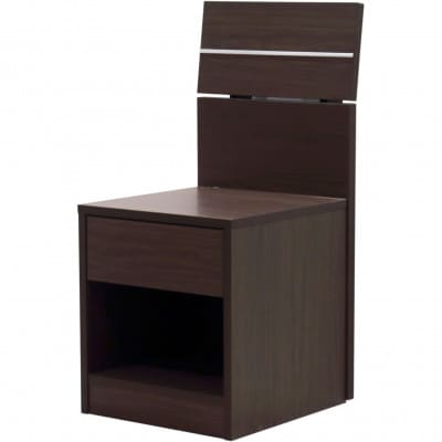 309ホテルスタイルナイトテーブル(ダークブラウン)(1531)