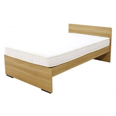 【玄関渡し】574Vセミダブルベッド(ナチュラル)体圧分散マットレス付(2027)