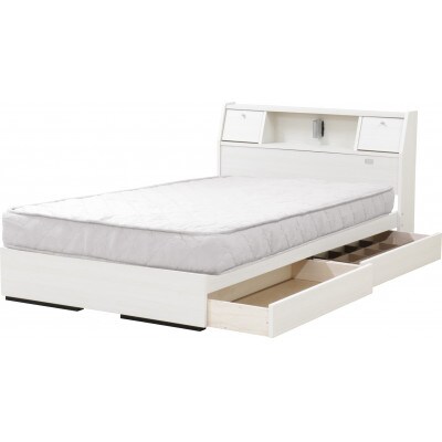 【玄関渡し】A333シングルベッド(クラシックホワイト)体圧分散マットレス付(1908)