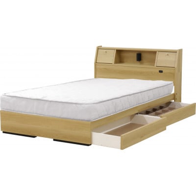 【玄関渡し】A333シングルベッド(ナチュラル)体圧分散マットレス付(1911)