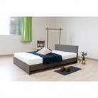 【玄関渡し】584セミダブルベッド(アッシュブラウン)ポケットコイルマットレス付(1937)