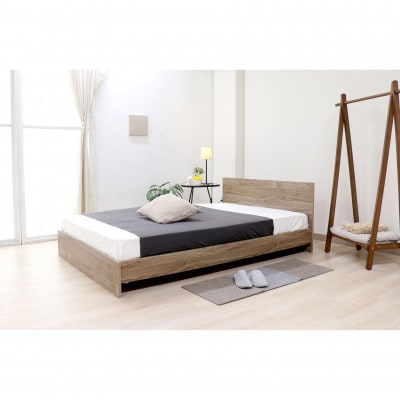 【玄関渡し】584ダブルベッド(ヴィンテージナチュラル)体圧分散マットレス付(1950)