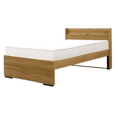 【玄関渡し】554Vシングルベッド(ナチュラル)ボンネルコイルマットレス付(1979)