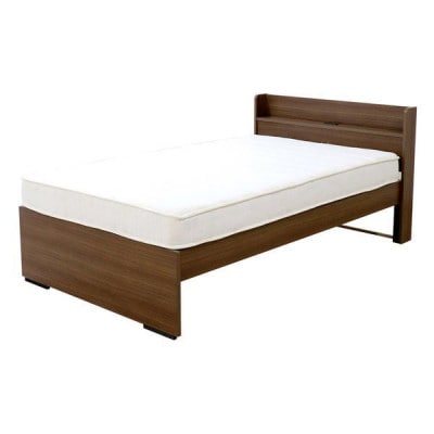 【玄関渡し】554Vセミダブルベッド(ウォルナット)体圧分散マットレス付(2001)