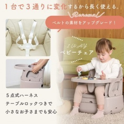 colulu 3in1ベビーチェア SWRIS スワリス　ホワイト