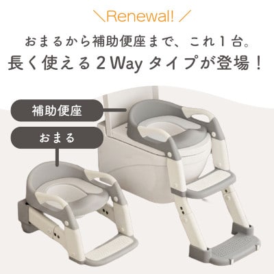 colulu トイレステップ/補助便座　ホワイト