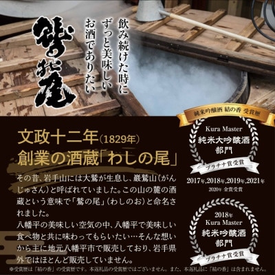 鷲の尾 金印 720ml / 澤口酒店　C-041-E