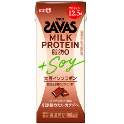 ザバスMILK　PROTEIN　脂肪ゼロ+SOY　ミルクチョコレート風味　200ml×24本