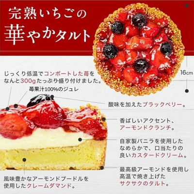 こぐまや洋菓子店 「完熟苺のコンポートタルト」5号(4～6人分)[045-001]