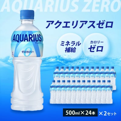 アクエリアスゼロ500mlPET　24本×2セット[014-021]