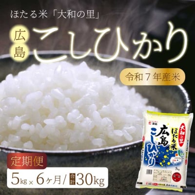 【6ヶ月定期便】ほたる米「大和の里」広島こしひかり 5kg [066-003]