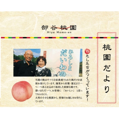 【先行受付】部谷桃園 ひろしま大和の桃 6個セット [067-001]