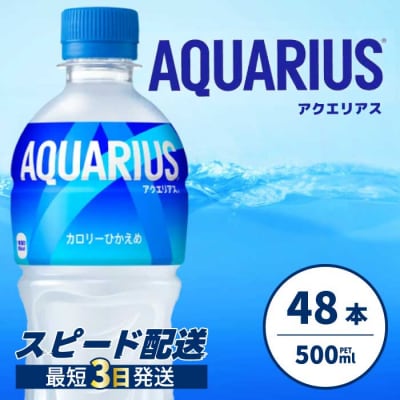 アクエリアス 500mlPET 48本セット(24本×2)[014-042]