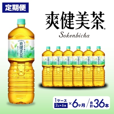 【定期便6か月】爽健美茶 2L PET6本セット(1ケース)[014-065] 