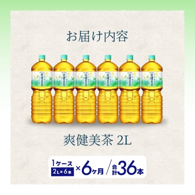 【定期便6か月】爽健美茶 2L PET6本セット(1ケース)[014-065] 