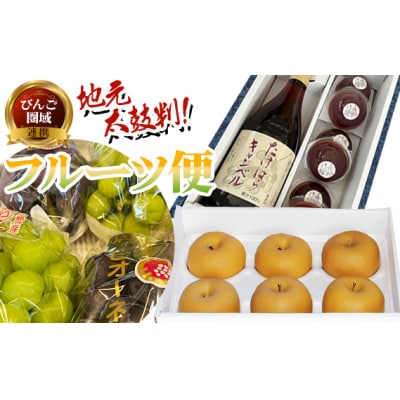 【びんご圏域連携】地元太鼓判フルーツ便(世羅なし・沼隈ぶどう・竹原キャンベル)[183-001]
