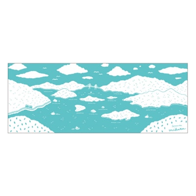 【みはらモノトコ】みはらのてぬぐい《瀬戸内海の多島美》[077-005]