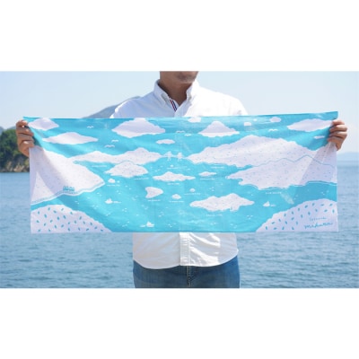 【みはらモノトコ】みはらのてぬぐい《瀬戸内海の多島美》[077-005]