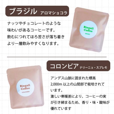 【自家焙煎】ドリップバックコーヒー×5個 5種飲み比べセット[194-001]