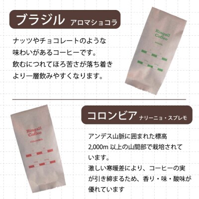 【自家焙煎】コーヒー粉500g(100g×5種)飲み比べセット[194-006]