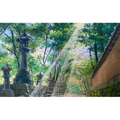 あなたの好きな三原を絵画に「オーダーメイド風景画」F8サイズ [200-004]