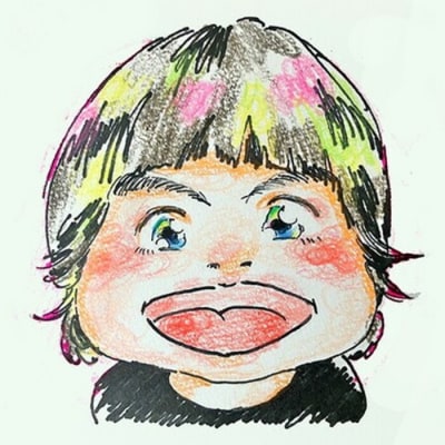 色紙】 似顔絵 2名様分(手描き・色鉛筆)[200-006] | 広島県三原