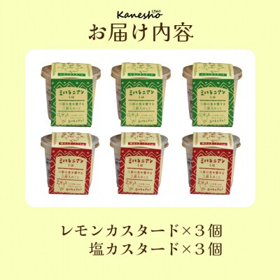 ミハラニアンカスタードプリン2種類 6個セット かねしょう スイーツ デザート [010-003]