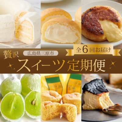 【全6回定期便】贅沢スイーツ 6種食べ比べ お菓子 洋菓子 お取り寄せ ギフト ご褒美 [T04]