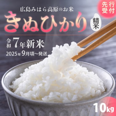 令和7年新米＜先行受付＞きぬひかり 白米(精米)10kg 9月下旬頃～発送[220-014]