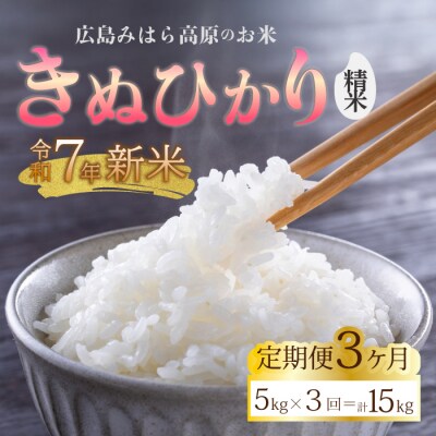 令和7年新米【3か月定期便】きぬひかり 精米5kg 11月～順次発送[220-017]