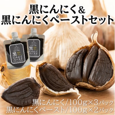 黒にんにく 100g×3パック 黒にんにくペースト 100g×2パック セット [118-004]