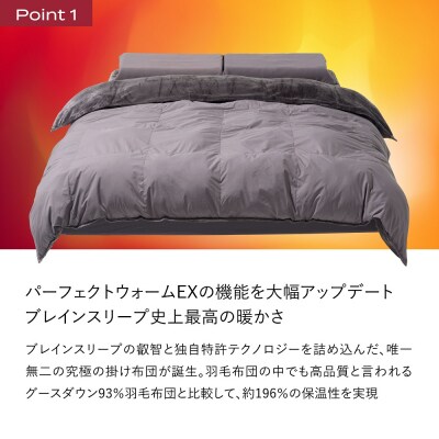 ブレインスリープ コンフォーターパーフェクトウォームEX セミダブル 掛け布団[219-002]