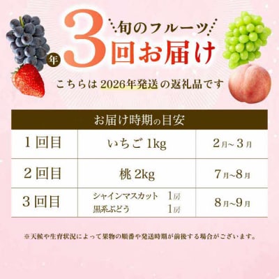【年3回定期便】瀬戸内の恵みがいっぱい!人気の厳選フルーツ定期便 [T07]
