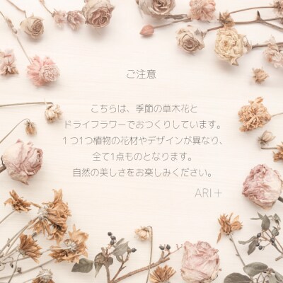 【ARI+】ドライフラワーフレーム A ナチュラル [226-001]