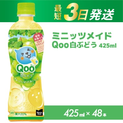 ミニッツメイド クー 白ぶどう PET 425ml 48本(2ケース) [014-104]