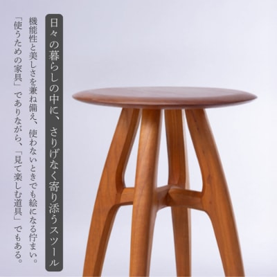【第18回 ひろしまグッドデザイン賞受賞】enban チェリー スツール [050-019]
