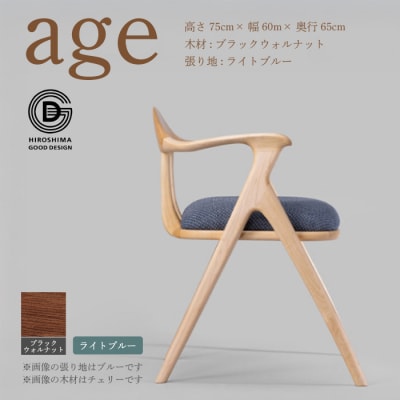 【第18回 ひろしまグッドデザイン賞受賞】age ＜ライトブルー＞ 椅子 [050-029]