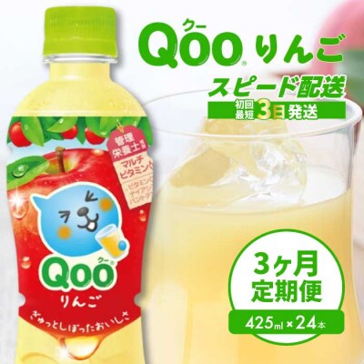 【3か月定期便】ミニッツメイド クー りんご PET 425ml 24本 [014-122]