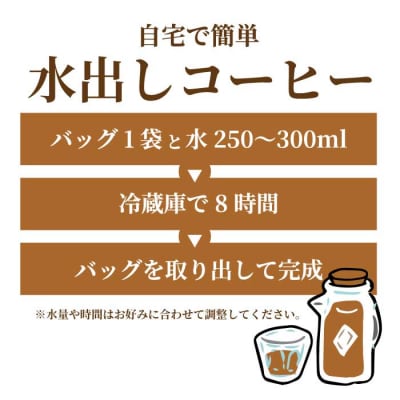 夏季限定【自家焙煎】水出しコーヒーバッグ1袋(4個入り)とお試しドリップバッグ4袋[194-009]