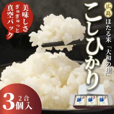 キューブほたる米「大和の里」こしひかり 300g×3個 [066-016]