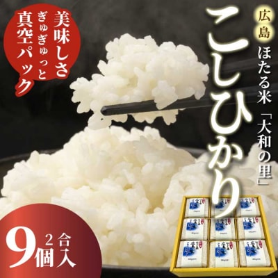 キューブほたる米「大和の里」こしひかり 300g×9個 [066-018]