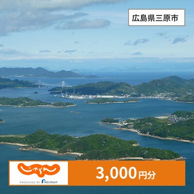【じゃらんふるさと納税クーポン】 広島県三原市でつかえる3,000円 クーポン